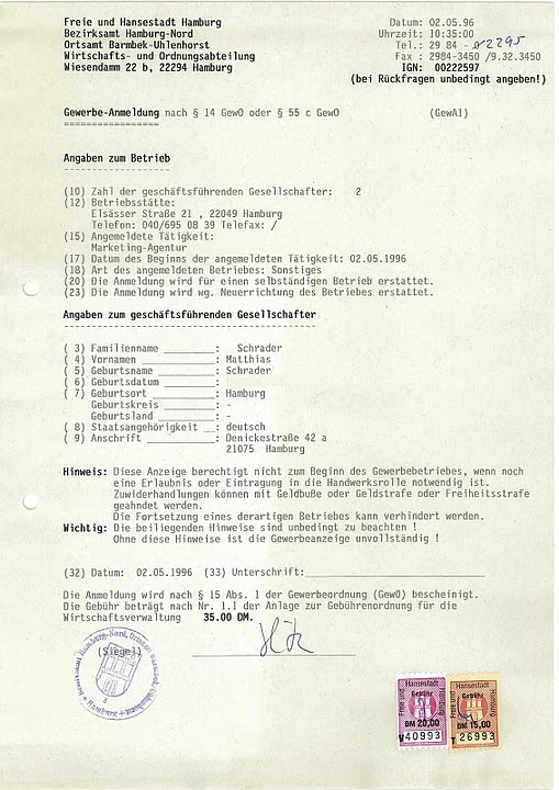 Geburtsurkunde